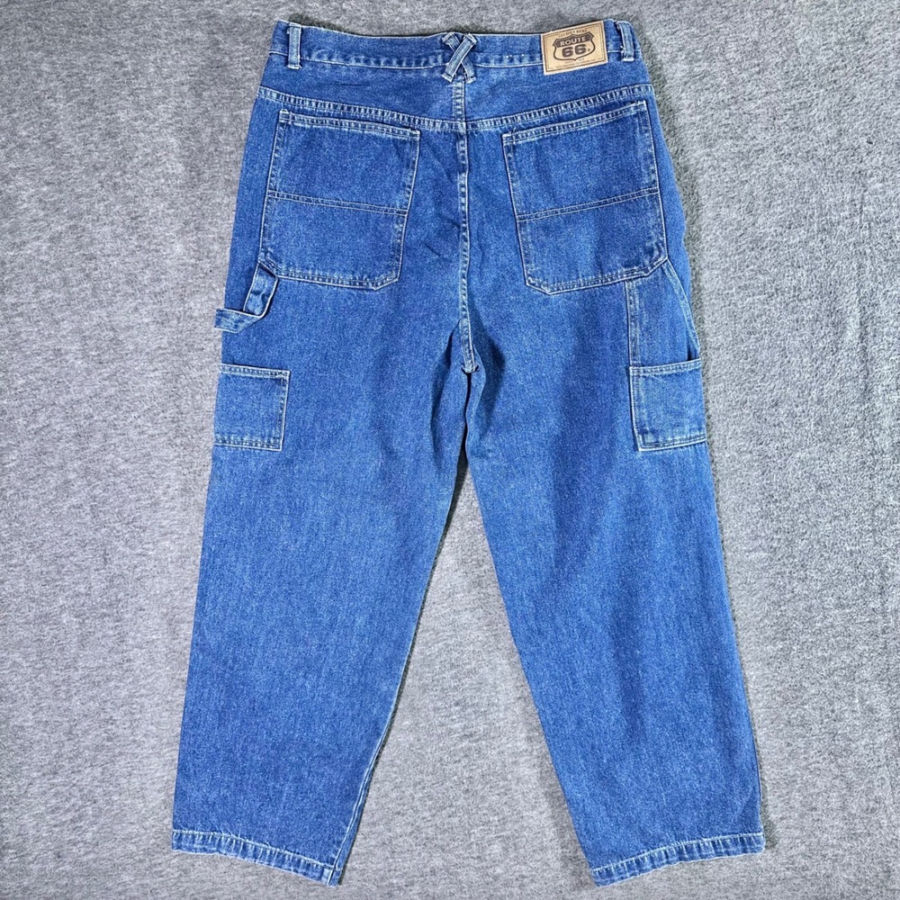 Route 66 Carpenter Jeans Men's 38x30 Blue Denim‎ Relaxed Fit Vintage Y2K Baggy